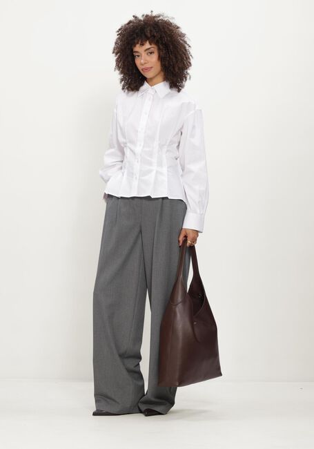 Grijze JANICE Wijde broek BROEK RECHTE WIJDE PIJP - large