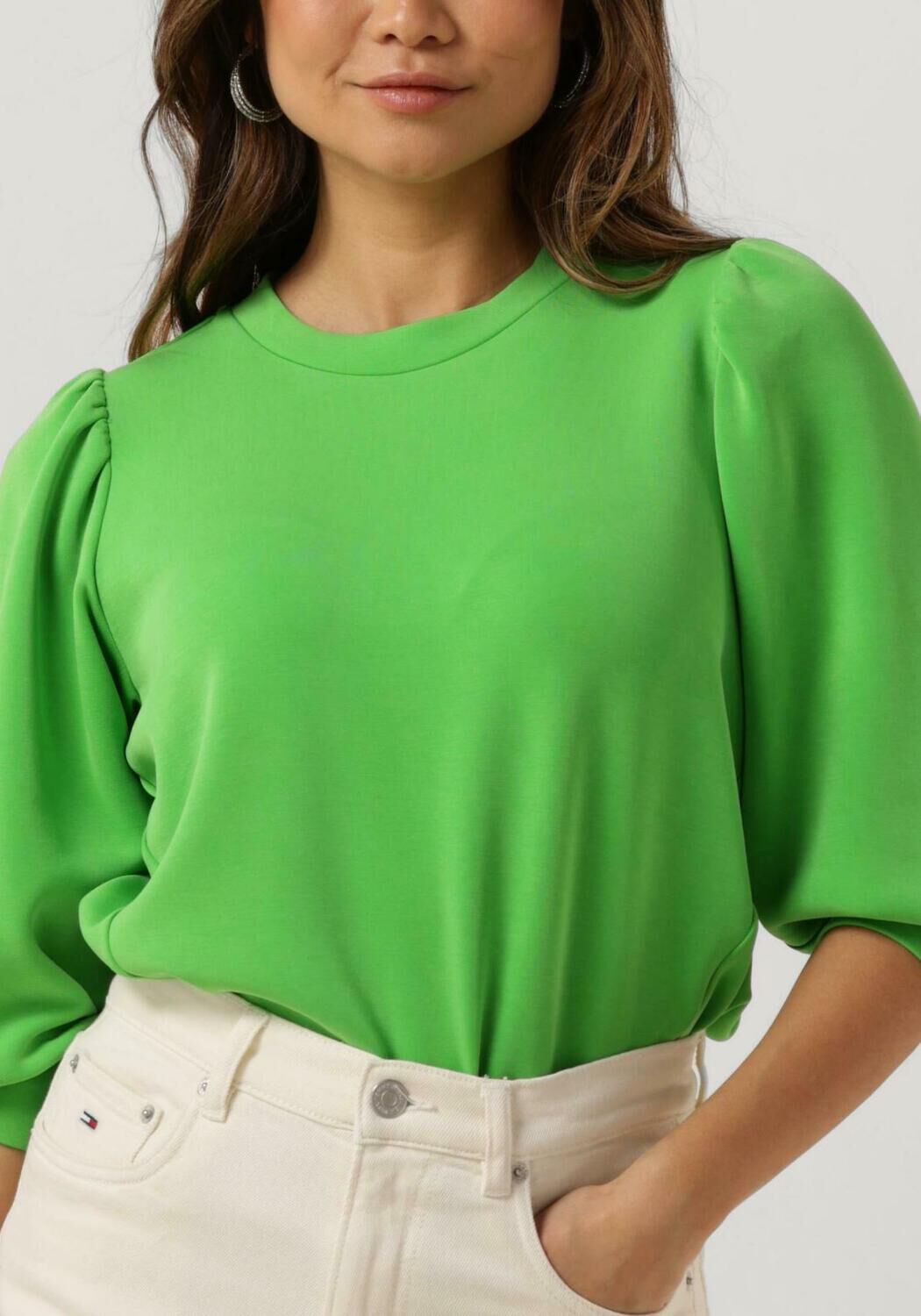 SELECTED FEMME Chandail SLFTENNY 3 4 SWEAT TOP en vert Omoda