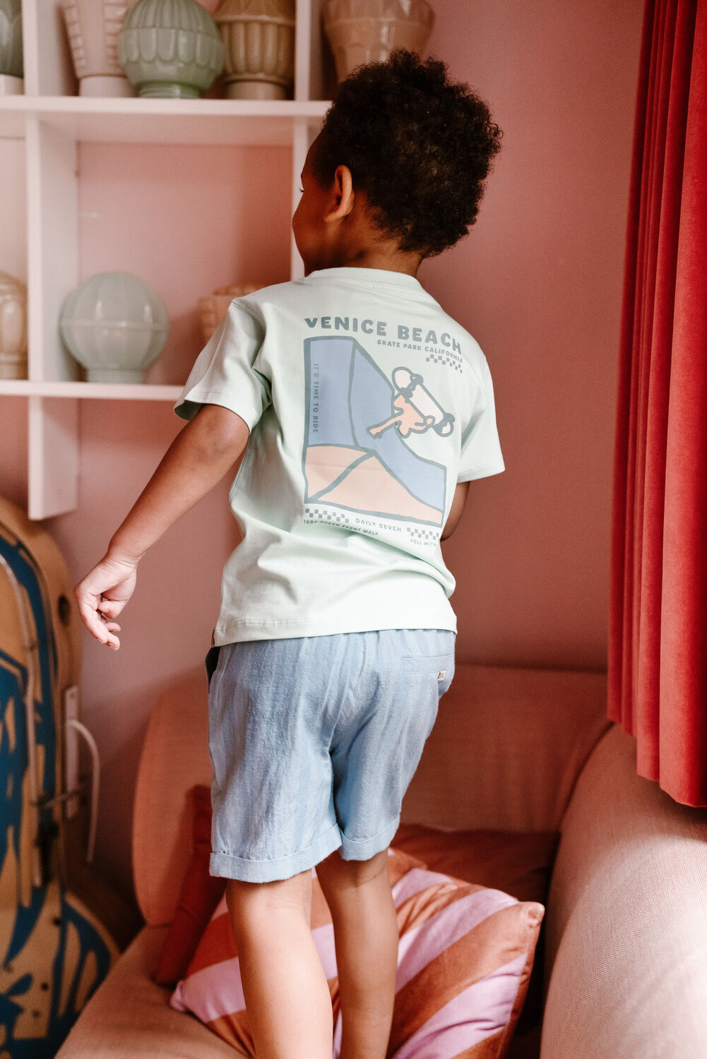 DAILY7 T-shirt T-SHIRT BACKPRINT Menthe - large