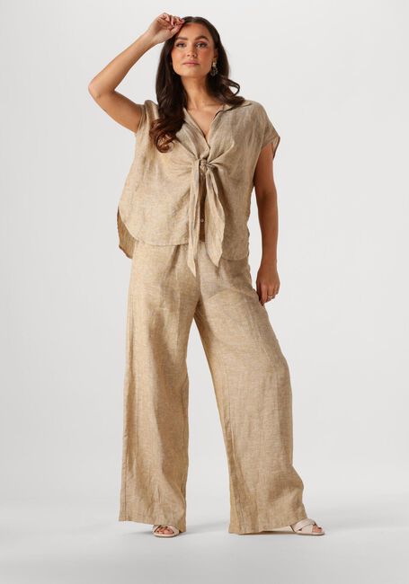 NUKUS Pantalon DEBB PANTS MELANGE en marron - large