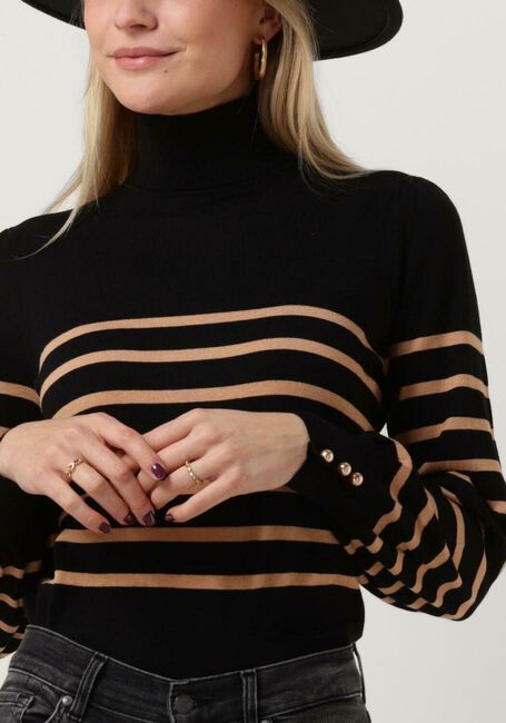 Zwarte LIU JO Coltrui MAGLIA CHIUSA M/L DOLCEVIT STRIPES - large