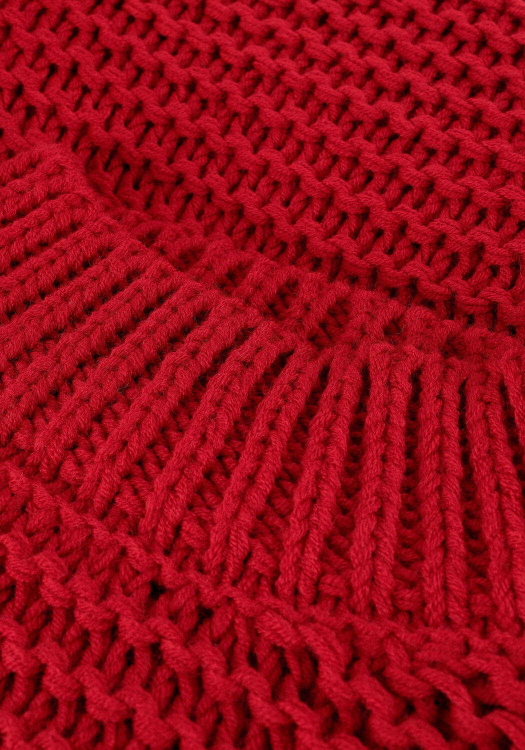 NA-KD Pull CABLE KNITTED SWEATER en rouge - large