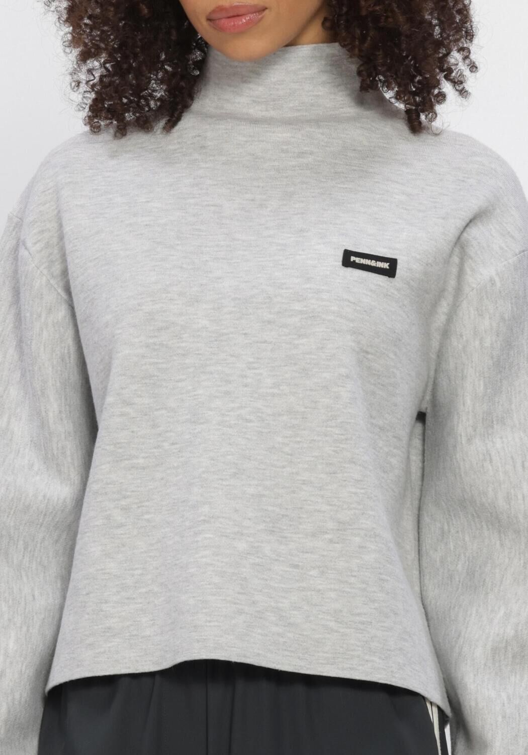 PENN & INK Chandail W26B421 Gris clair - large