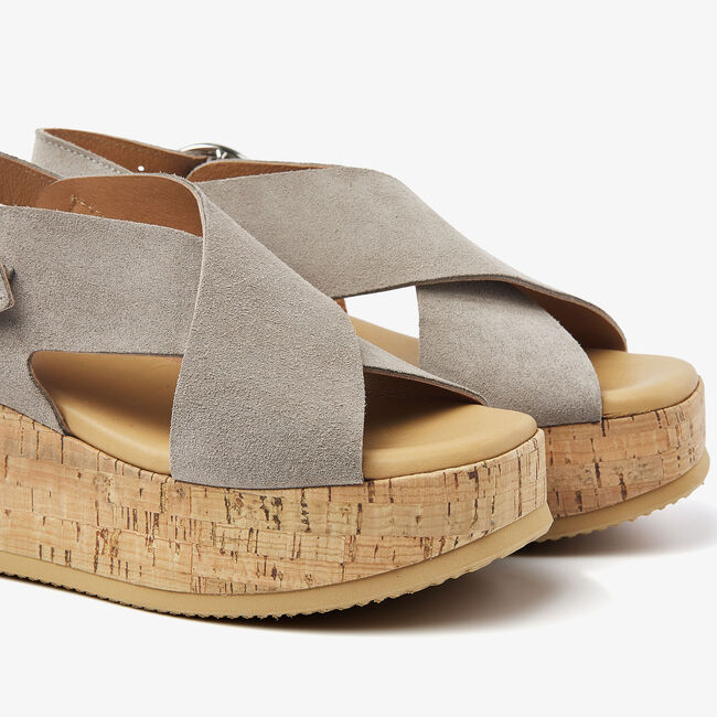 VIA VAI Sandales plates SISSEL RAISE en beige - large