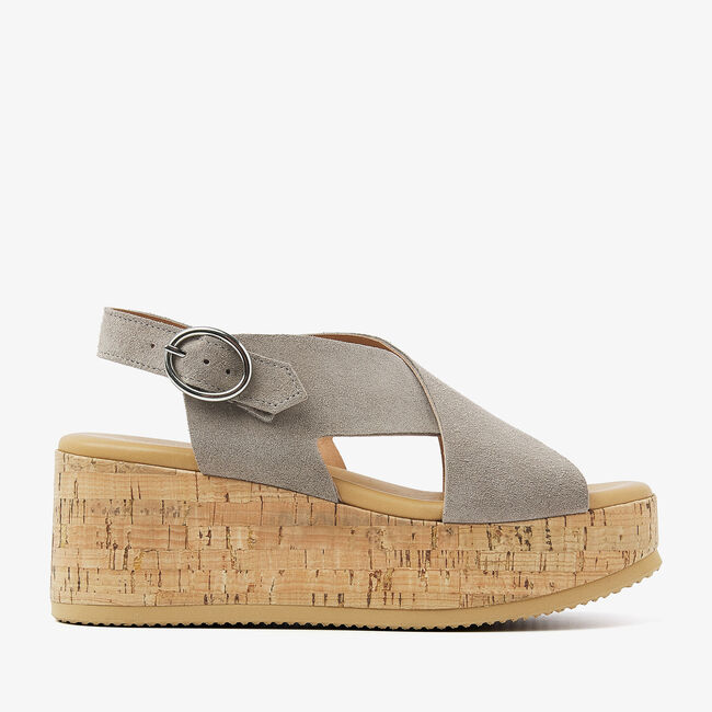 VIA VAI Sandales plates SISSEL RAISE en beige - large