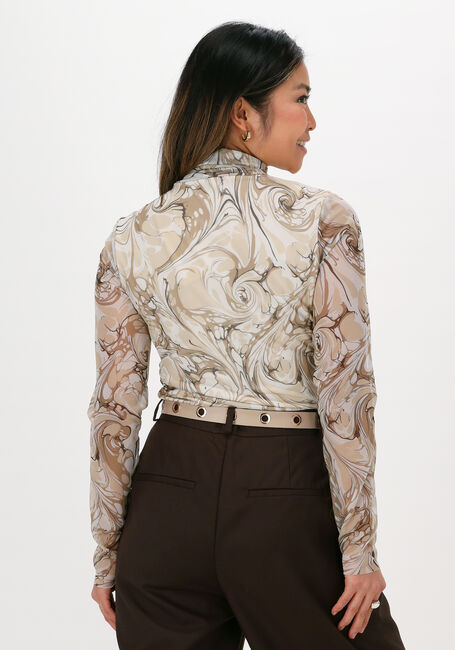 CATWALK JUNKIE Haut LS MARBLE MESH KELP en beige - large
