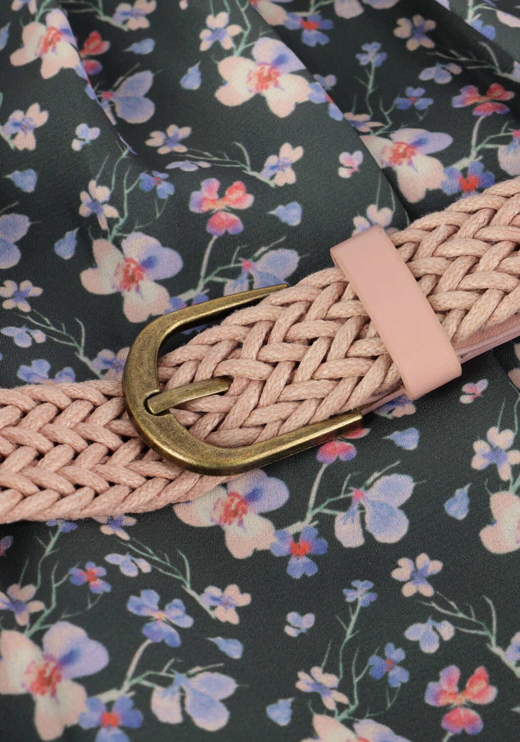 NONO Mini robe MAAN AOP WATERCOLOR DRESS Vert fonc&eacute; - large