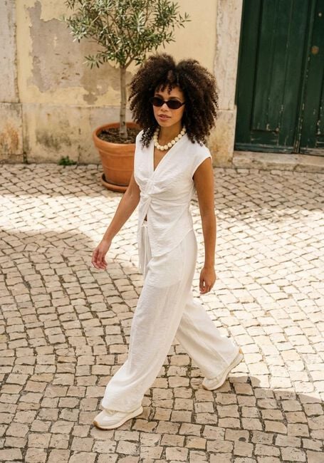 ELEH Pantalon large SS260033 Blanc - large