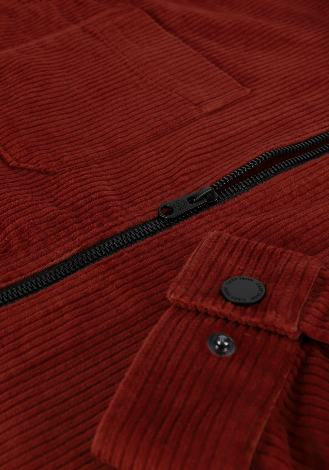 CAST IRON Surchemise LONG SLEEVE SHIRT HEAVY CORDUR Bordeaux - large