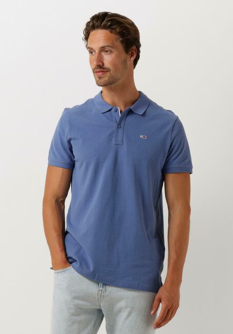 TOMMY JEANS Polo TJM SLIM PLACKET POLO en bleu - large
