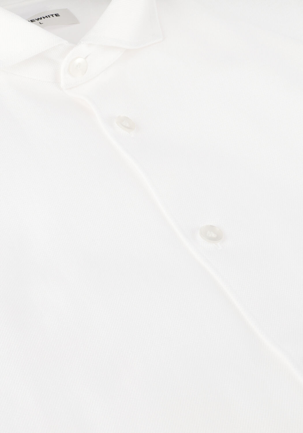 PUREWHITE Chemise d&eacute;contract&eacute; MELANGE SS BASIC SHIRT en blanc - large