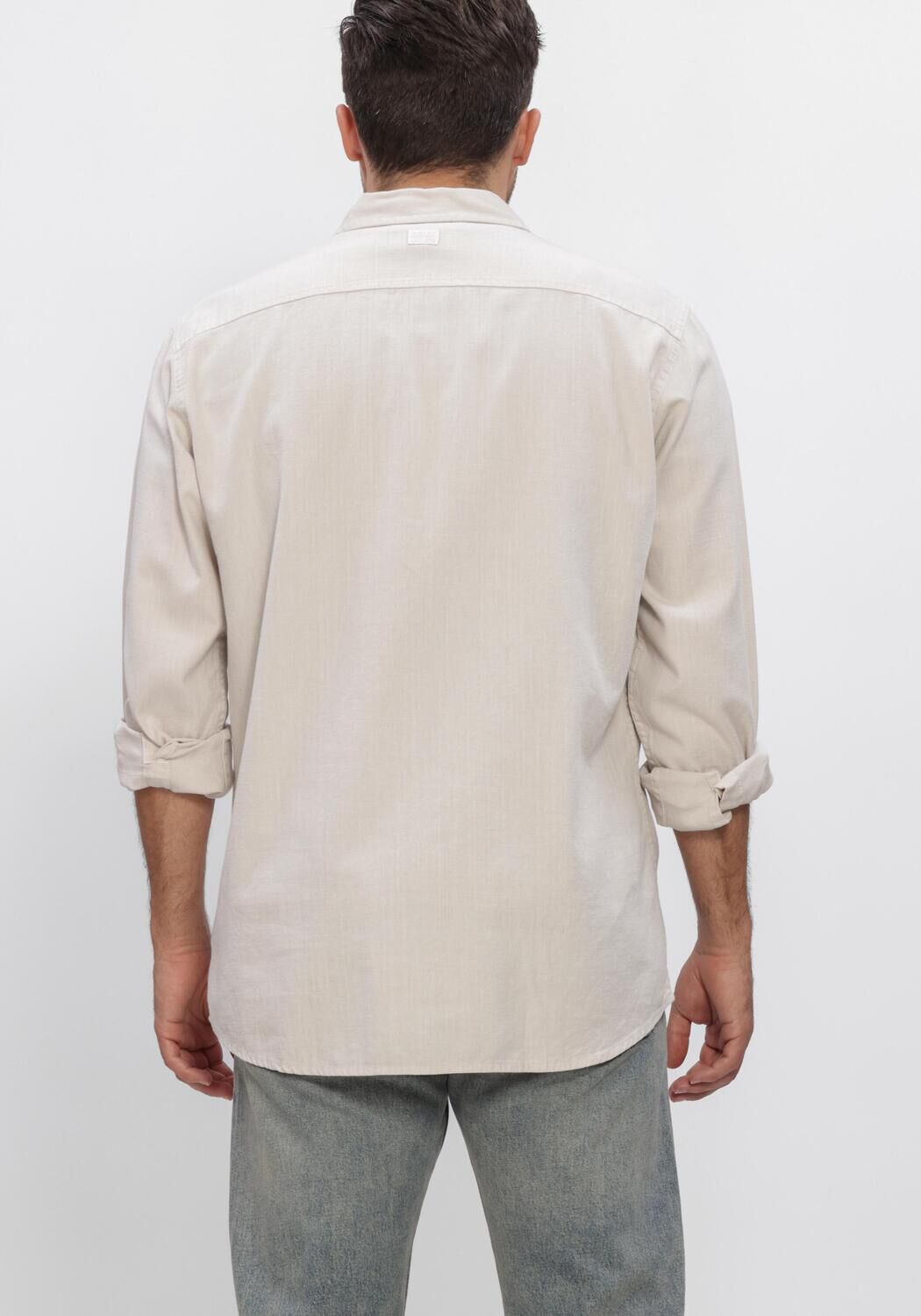 Ecru G-STAR RAW Casual overhemd CLEAN REGULAR SHIRT L\S - large