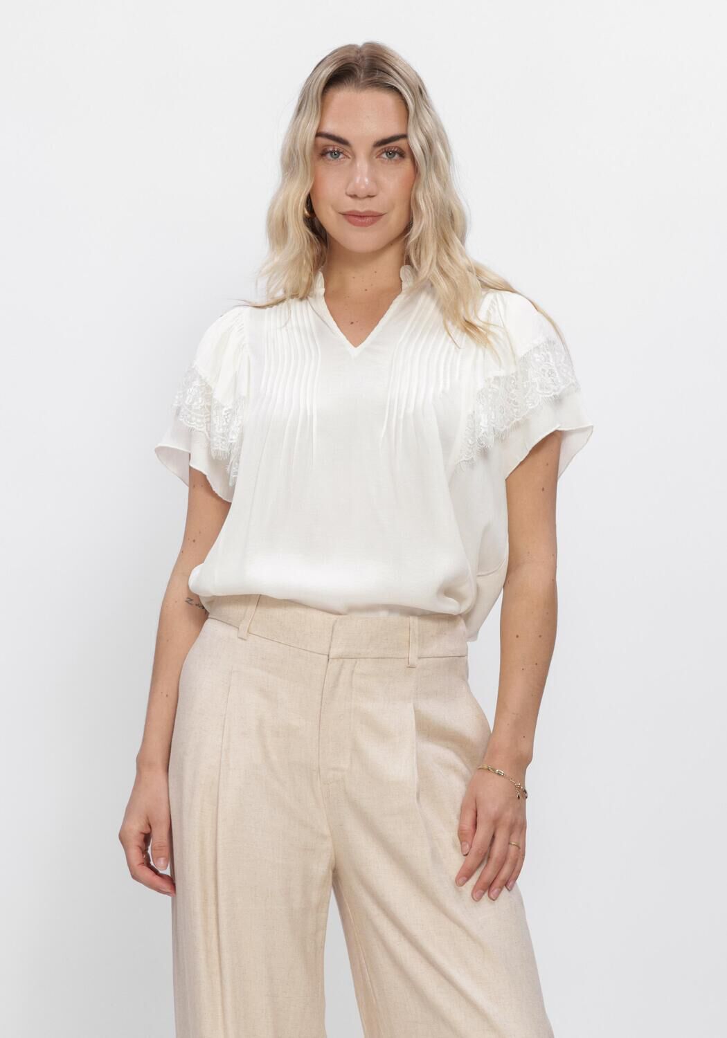 Witte MOS MOSH  MMWEA FLOWISH BLOUSE - large