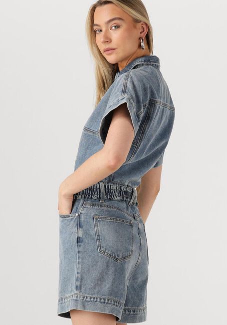 Blauwe ROUGE EDIT  ROUJOLIE 2/4 DENIM PLAYSUIT - large