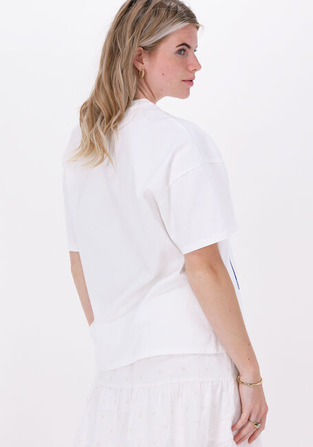 Witte ALIX THE LABEL T-shirt KNITTED PASTEL PANTER T-SHIRT - large