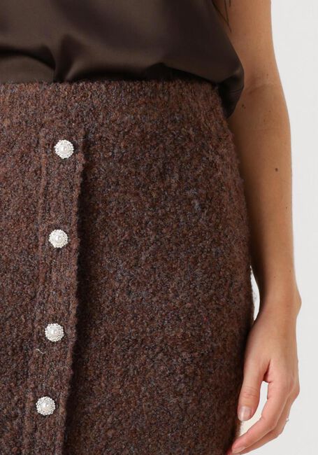 Y.A.S. Mini-jupe YASPLYRA HW KNIT SKIRT en marron - large