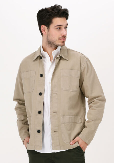 SELECTED HOMME Surchemise SLHLOOSETONY OVERSHIRT LS W en beige - large