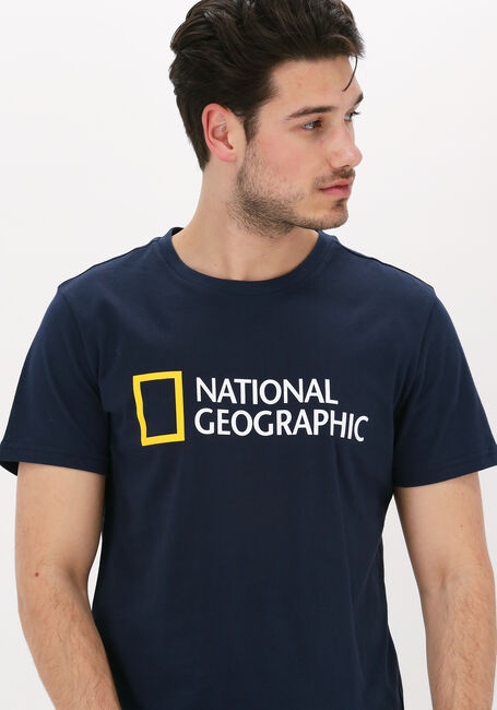 NATIONAL GEOGRAPHIC T-shirt UNISEX T-SHIRT WITH BIG LOGO Bleu foncé - large