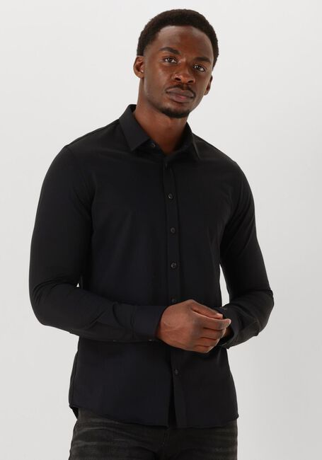 Zwarte CAST IRON Klassieke hemden CF TECH TWILL JERSEY - large