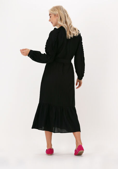 Zwarte CO'COUTURE Midi jurk PETRA FRILL DRESS - large