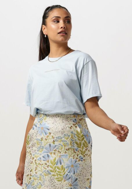 MSCH COPENHAGEN T-shirt MSCHTERINA ORGANIC SMALL LOGO TEE Bleu clair - large
