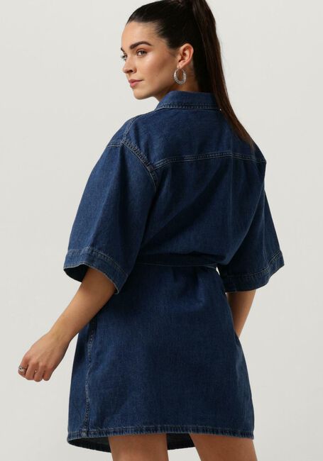Blauwe CALVIN KLEIN Mini jurk BOXY BELTED SHIRT DRESS - large