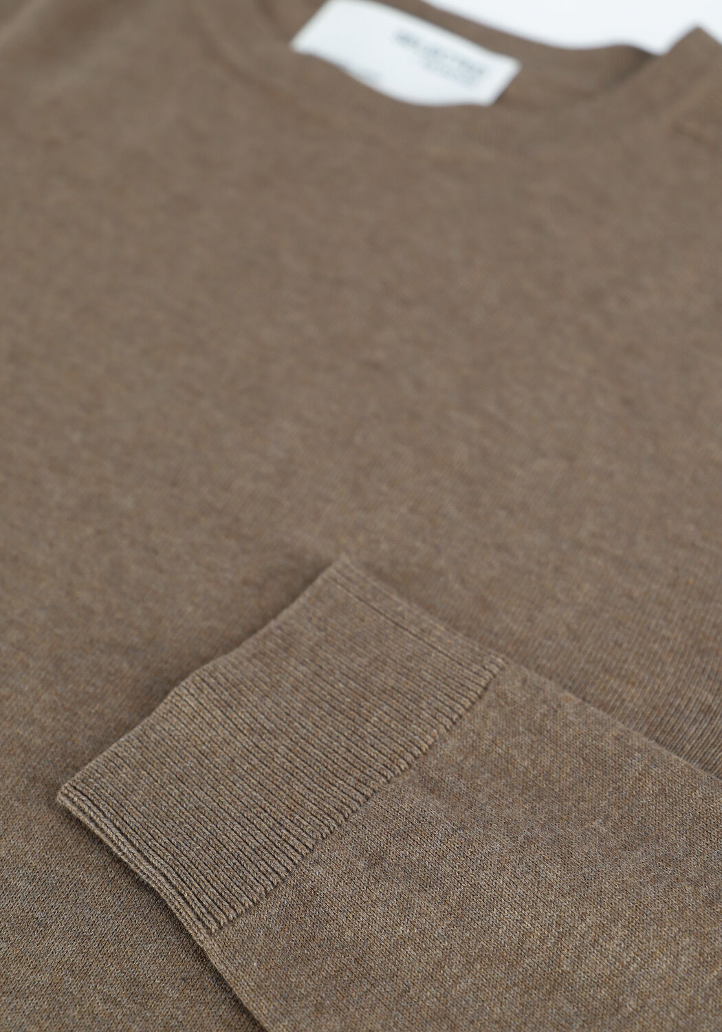 SELECTED MEN Pull SLHBERG CREW NECK NOOS en marron - large