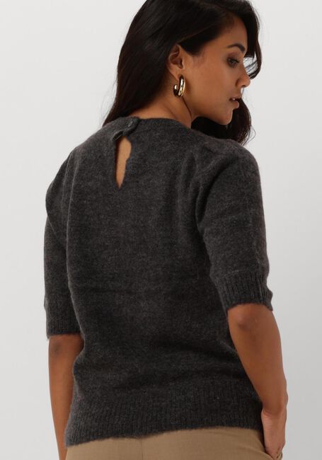 SELECTED FEMME Haut SLFLULU SS OPEN BACK KNIT O-NECK en gris - large