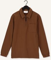 Bruine SELECTED MEN Trui SLHRELAXREID HALF ZIP SWEAT W Bruine SELECTED MEN Trui SLHRELAXREID HALF ZIP SWEAT W - medium