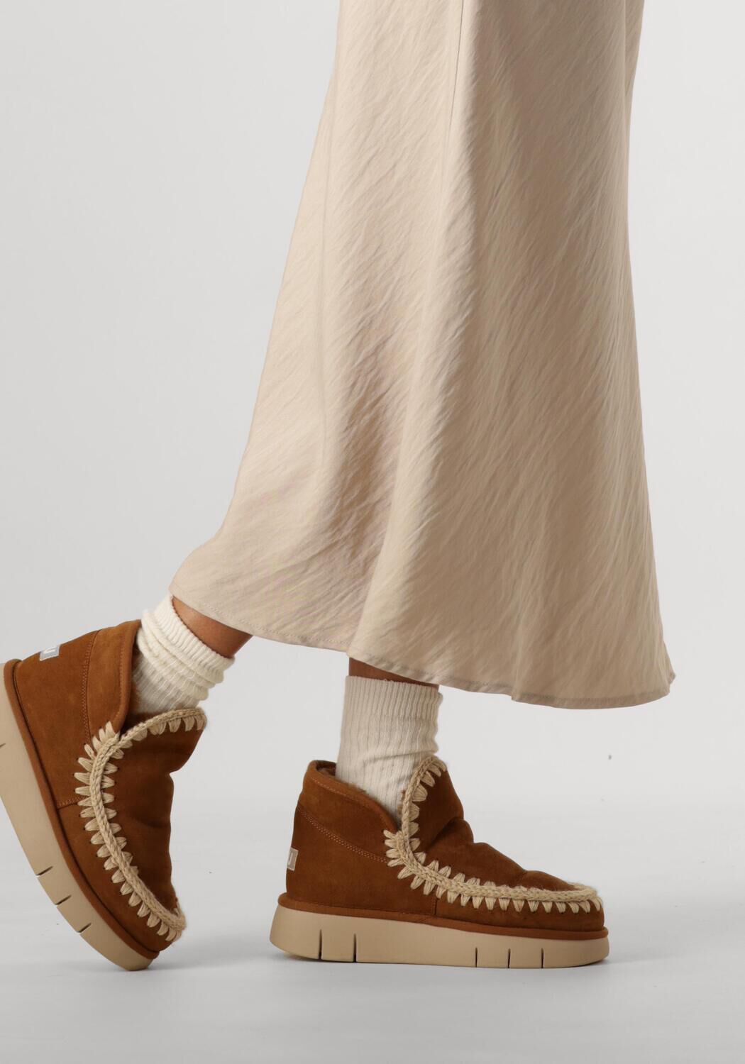 Cognac MOU  MINI ESKIMO PLATFORM BOOT - large