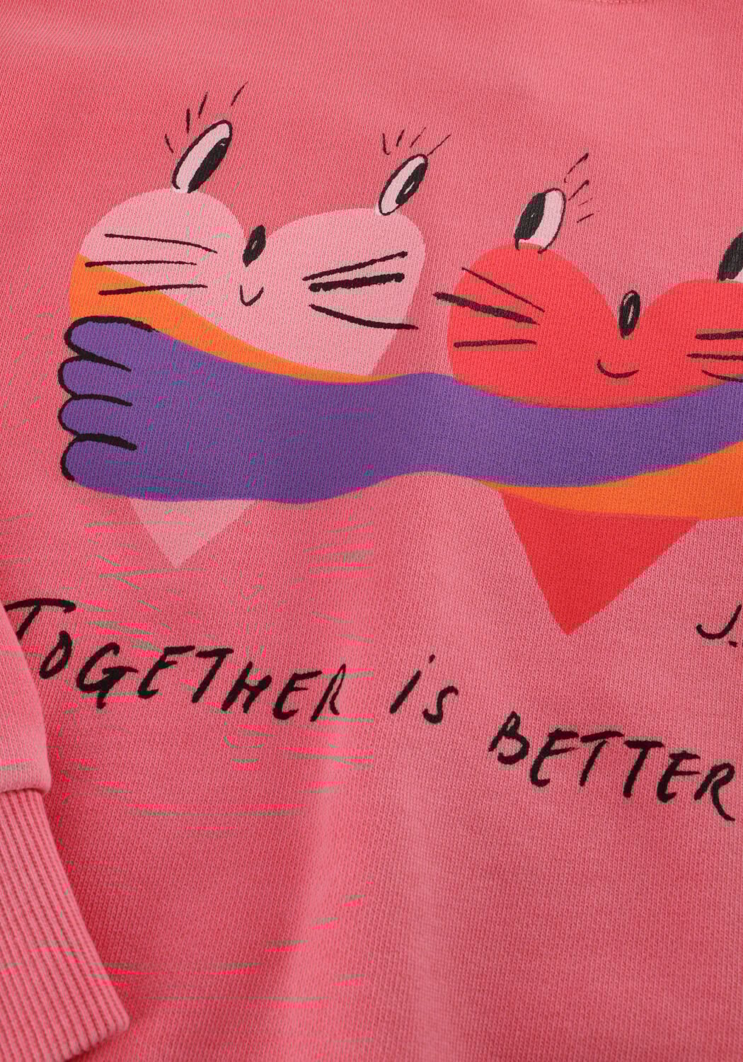 Roze Jelly Mallow Trui TOGETHER PIGMENT RUFFLED SWEATSHIRT - large