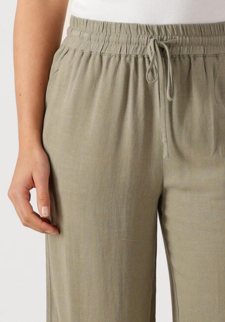 SELECTED FEMME Pantalon large SLFVIVA-GULIA HW LONG LINEN PANT NOOS Kaki - large