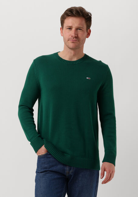 Donkergroene TOMMY JEANS Trui TJM ESSENTIAL CREW NECK SWEATER - large