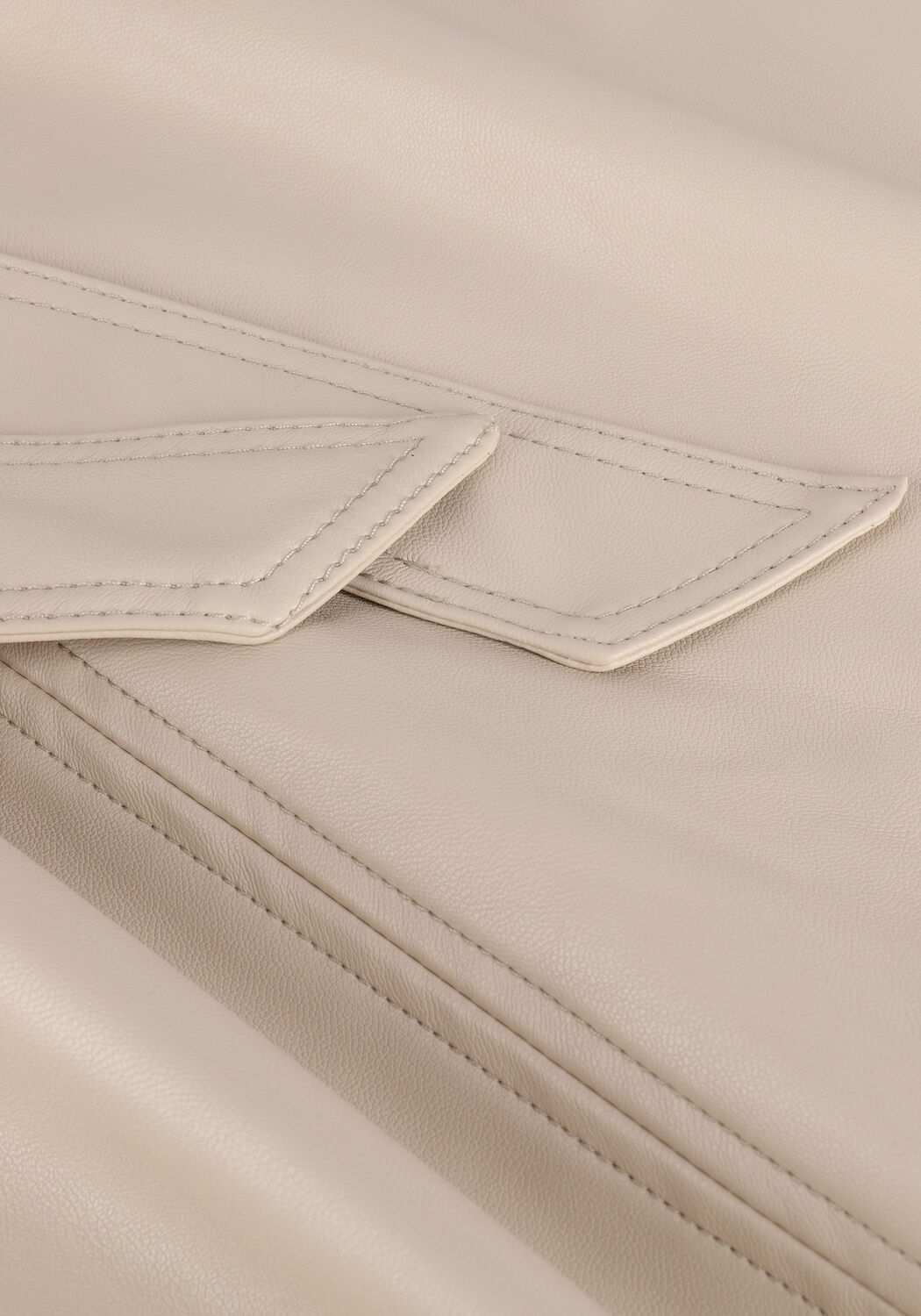 Beige SUMMUM Midirok SKIRT A-LINE FAUX LEATHER - large