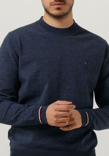 TOMMY HILFIGER Pull MOULINE GS STRIPED CREW NECK Bleu clair - large