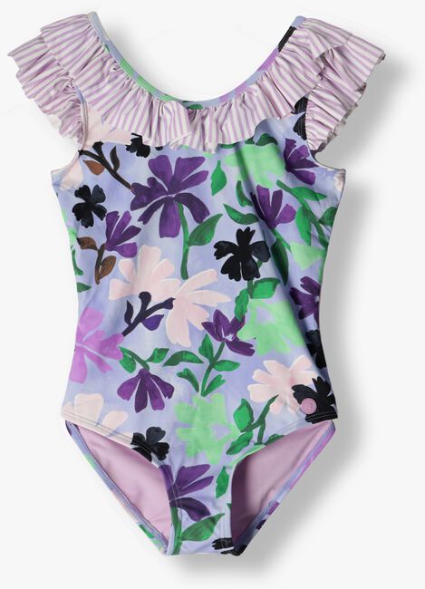 SCOTCH & SODA  ALL-OVER PRINTED CONTRACT RUFFLE BATHING SUIT en violet - large