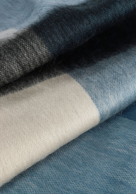 Blauwe ALPACA LOCA Sjaal SCARF BLOCKED - large