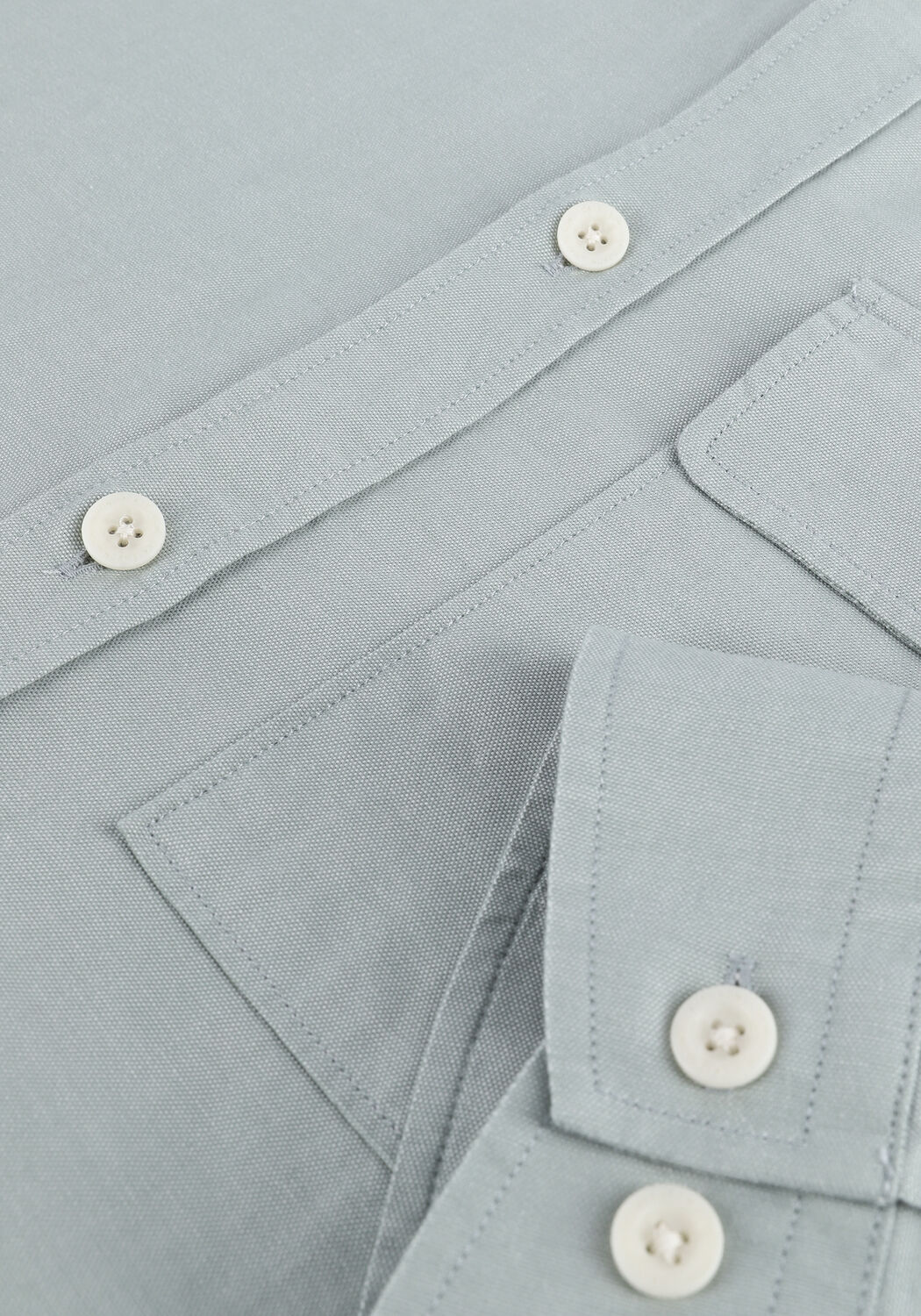 CAST IRON Chemise d&eacute;contract&eacute; LONG SLEEVE SHIRT RELAXED FIT SOFT CHAMBRAY Menthe - large