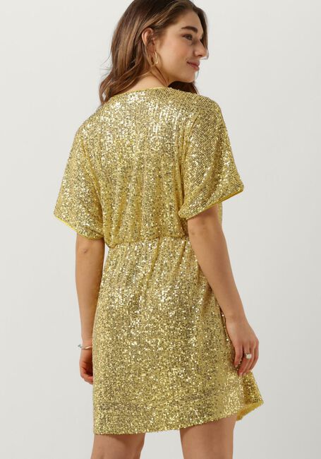 SECOND FEMALE Mini robe SHINE ON MINI DRESS en or - large