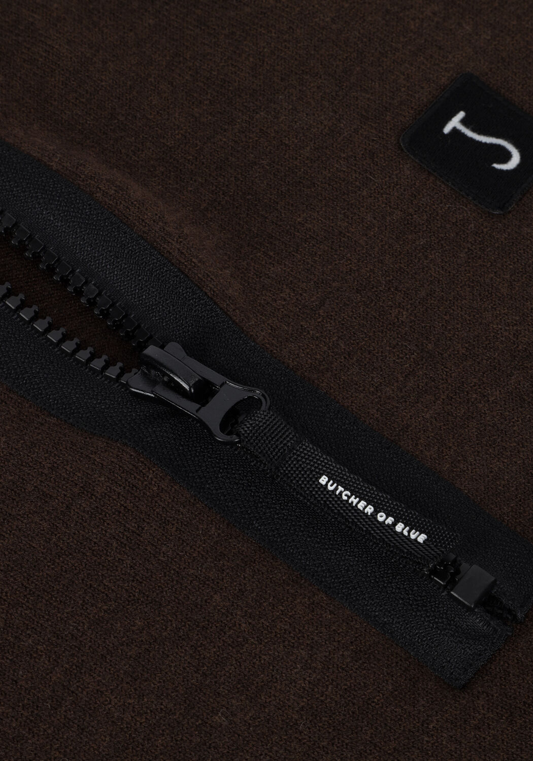 BUTCHER OF BLUE Pull CLIFDEN HALFZIP en marron - large