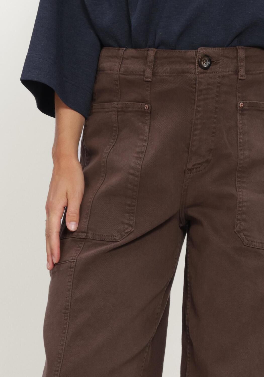 Bruine MOS MOSH Broeken/jumpsuits MMROSY VIA PANT - large