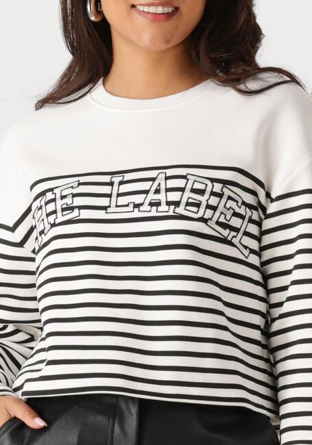 ALIX THE LABEL Chandail LADIES KNITTED STRIPE SWEATER en blanc - large
