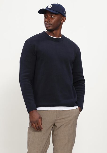 SELECTED MEN Chandail SLMMIKE LIGHT LS KNIT CREW NECK Bleu fonc&eacute; - large