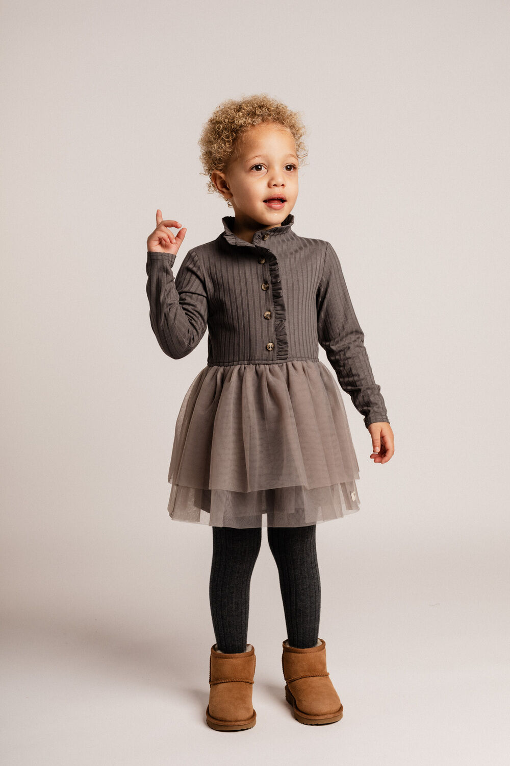 BAJE STUDIO Mini robe MARLY en gris - large