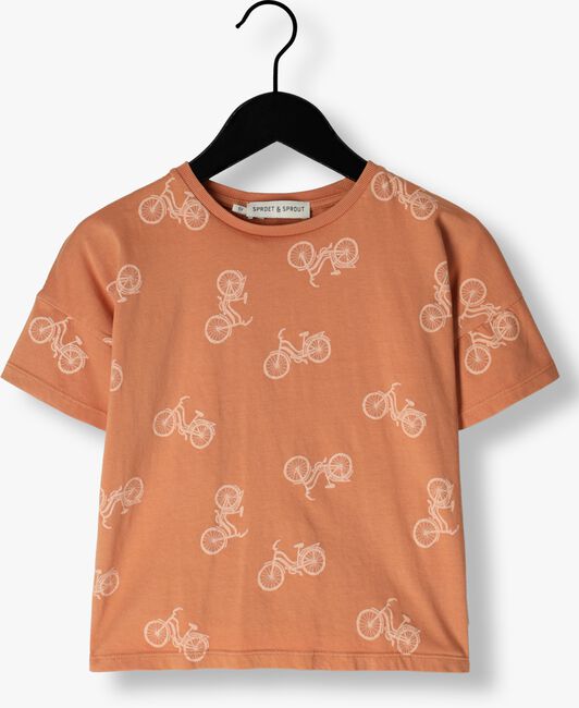 Sproet & Sprout T-shirt T-SHIRT WIDE BICYCLE PRINT Brique - large