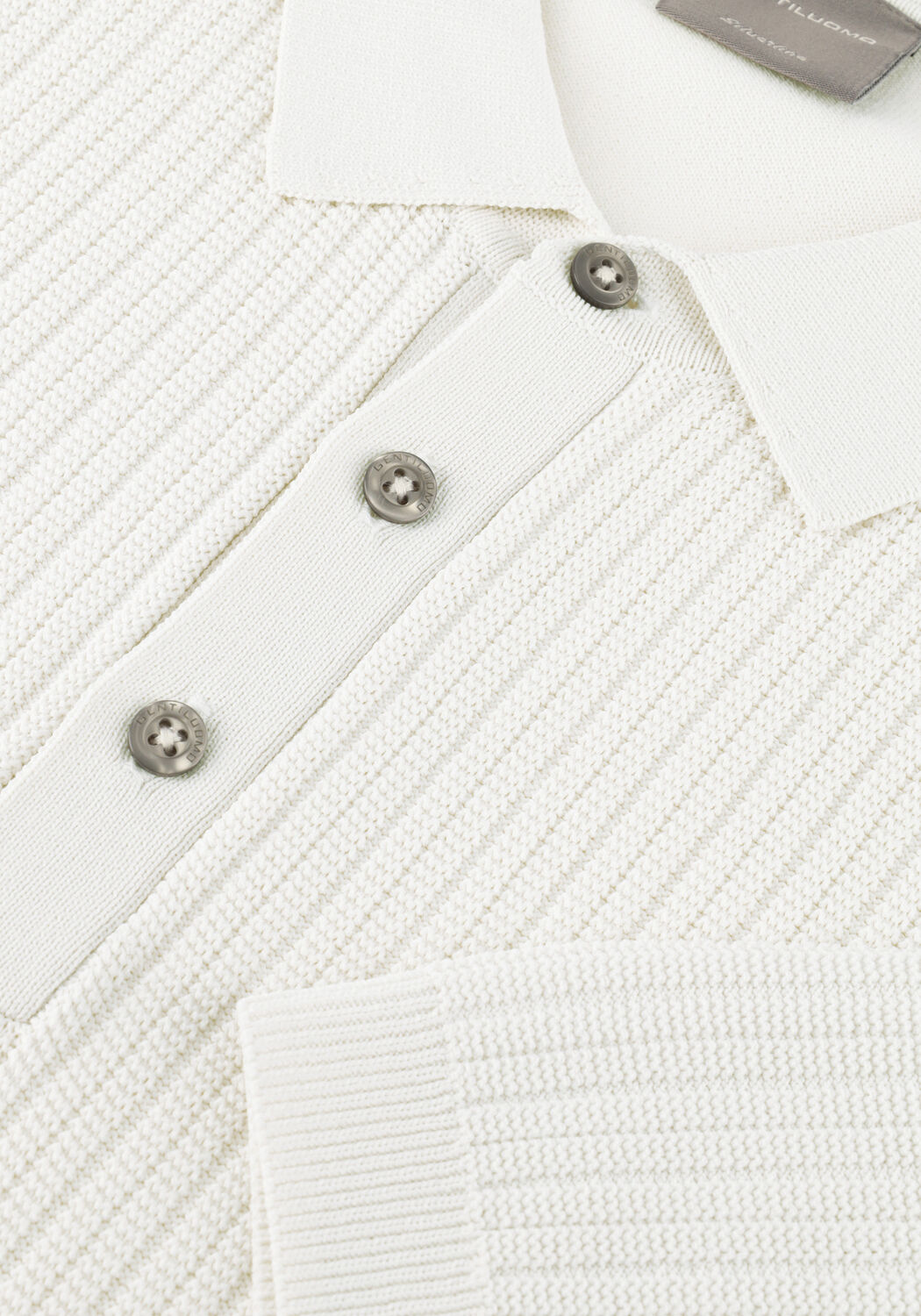 GENTILUOMO Polo POLO 3 BUTTONS SS Blanc - large