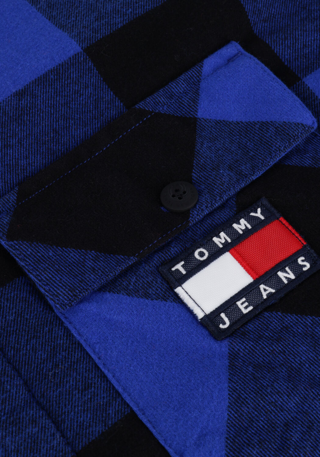 TOMMY JEANS Surchemise TJM SHERPA FLANNEL OVERSHIRT en bleu - large