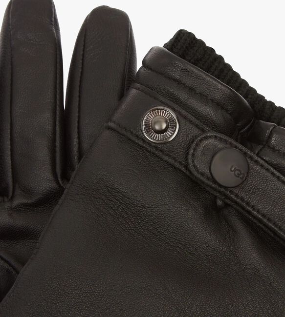 Zwarte UGG Handschoenen LEATHER BELTED GLOVE - large