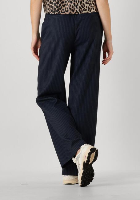 COLOURFUL REBEL Pantalon RUS PINSTRIPE STRAIGHT PANTS Bleu foncé - large