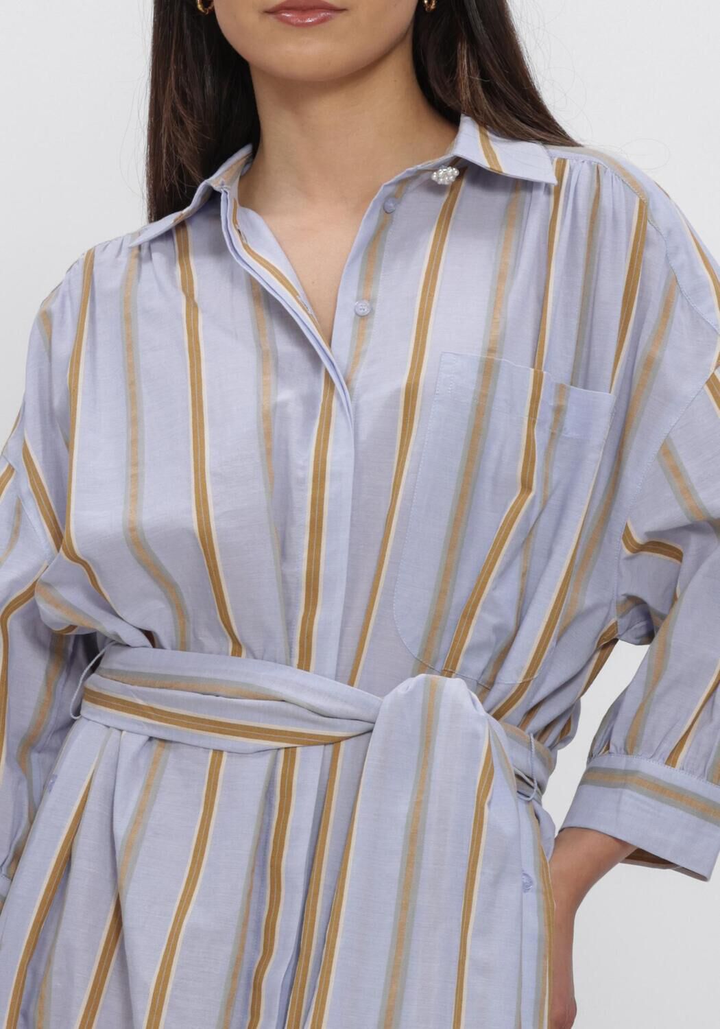 BEAUMONT Robe midi INDIA DRESS en bleu - large